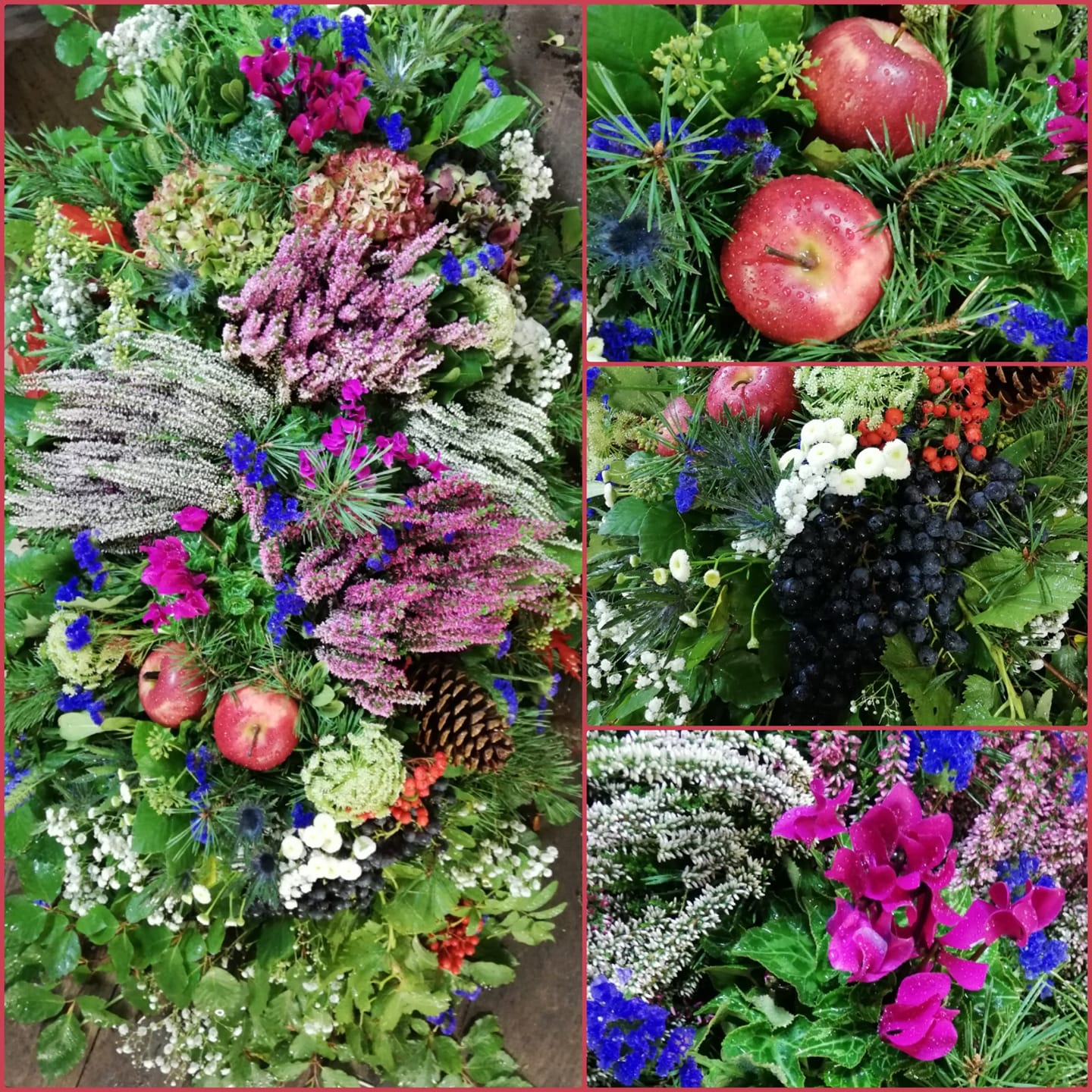 Copricassa Funebre Fiori di Montagna e Frutta Fioreria Bruseghini Besenello Trento